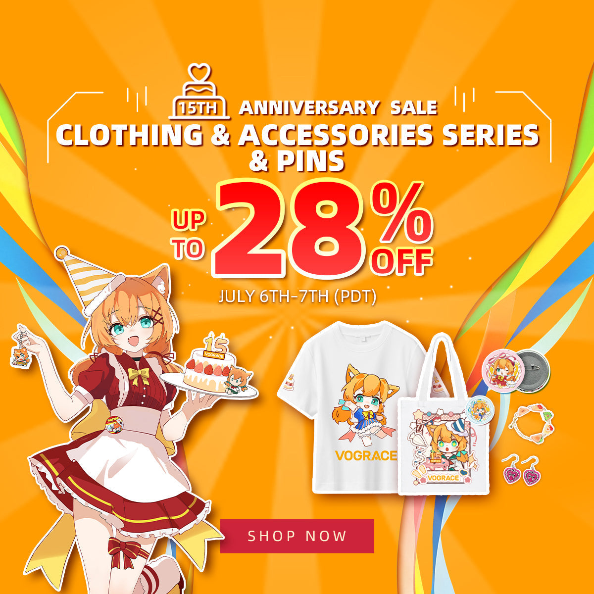 Vograce's 15th Anniversary Part 2: Customize Your Style with 28% Off!