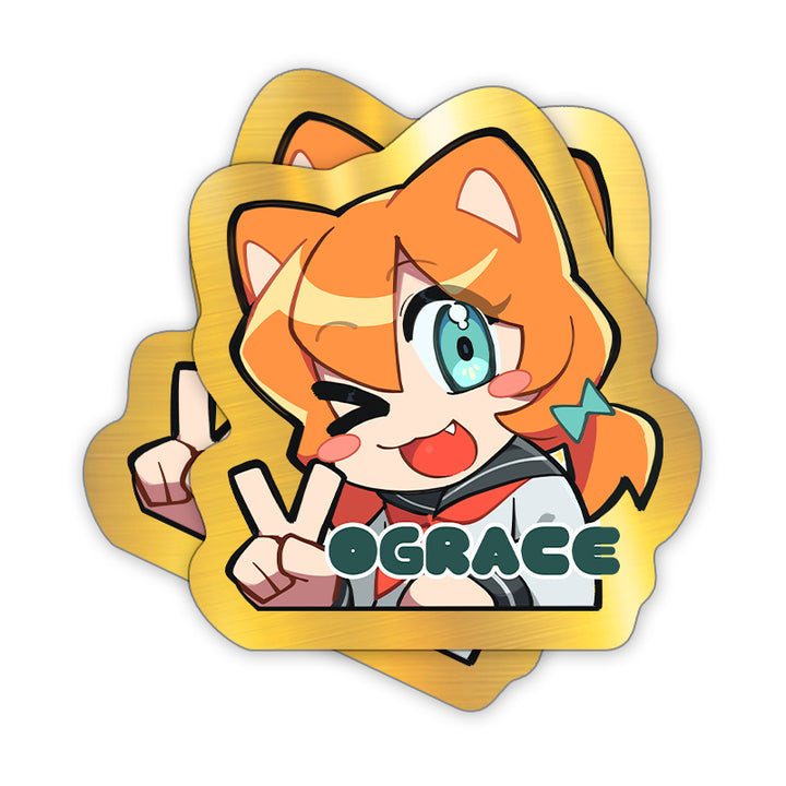 Custom Brushed Gold Stickers - VOGRACE