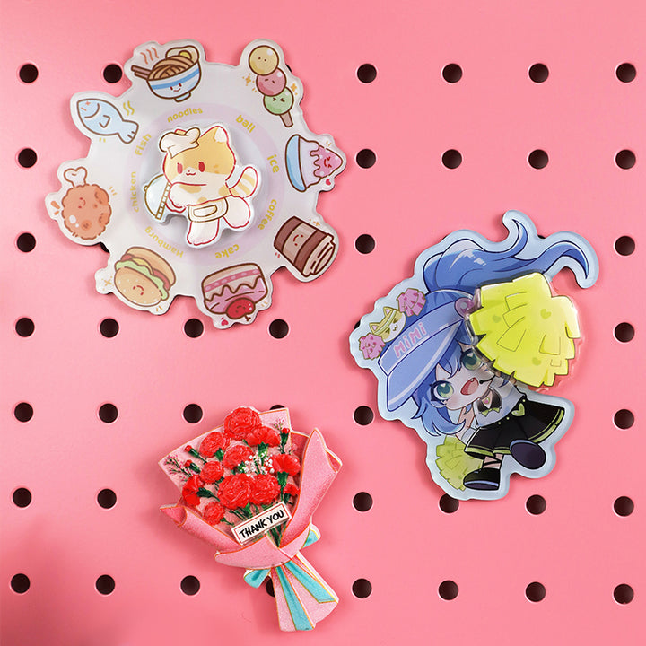 Custom Acrylic Double Layer Spinning Fridge Magnets - VOGRACE