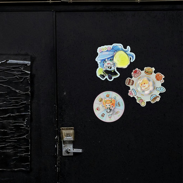 Custom Acrylic Double Layer Spinning Fridge Magnets - VOGRACE