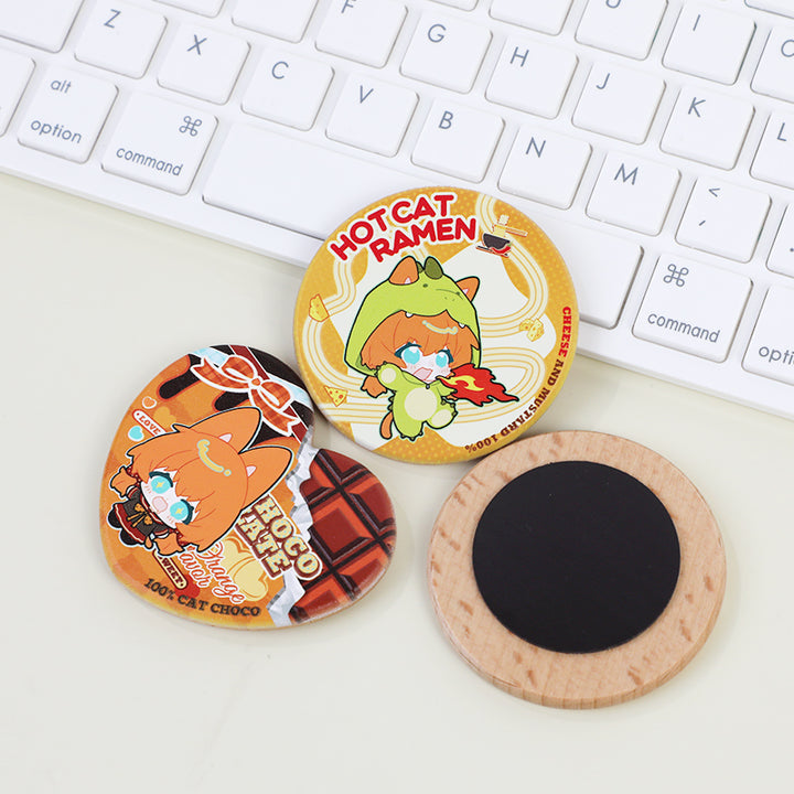 Custom 3D Beechwood Fridge Magnets