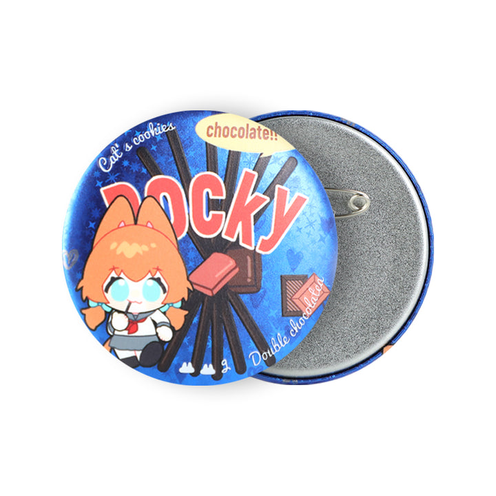 Custom 3D Glitter Holographic Button Pins