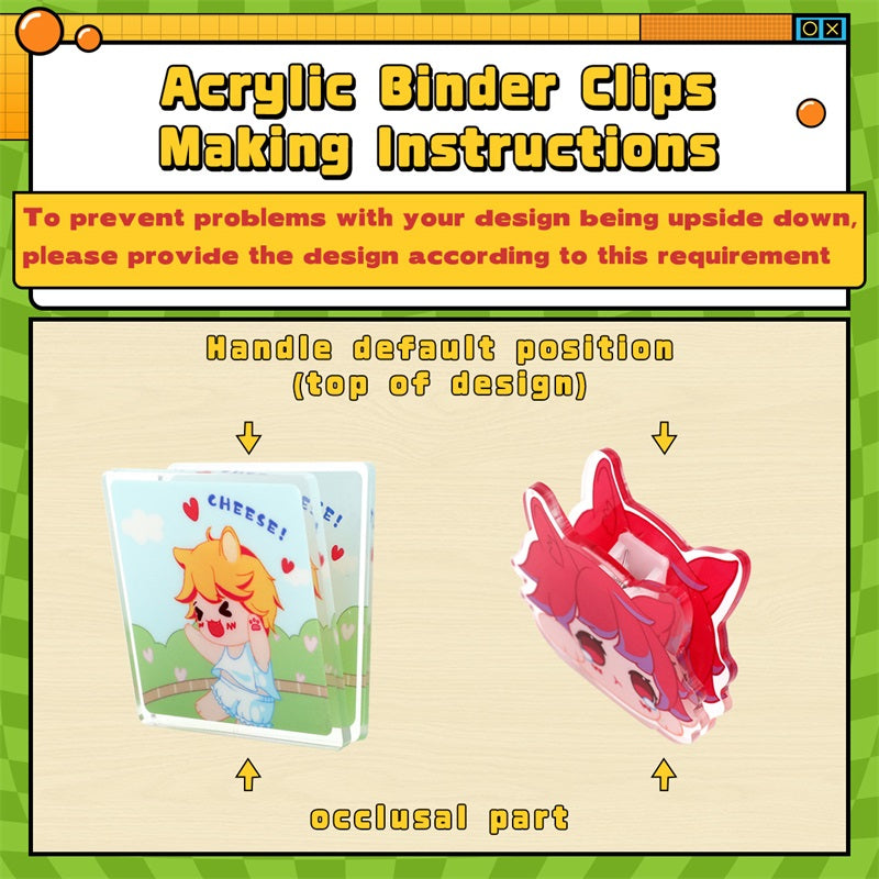 Custom Acrylic Binder Clips - VOGRACE