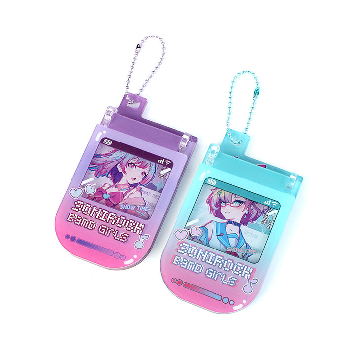 Custom Acrylic Flip Phone Hinged Keychains