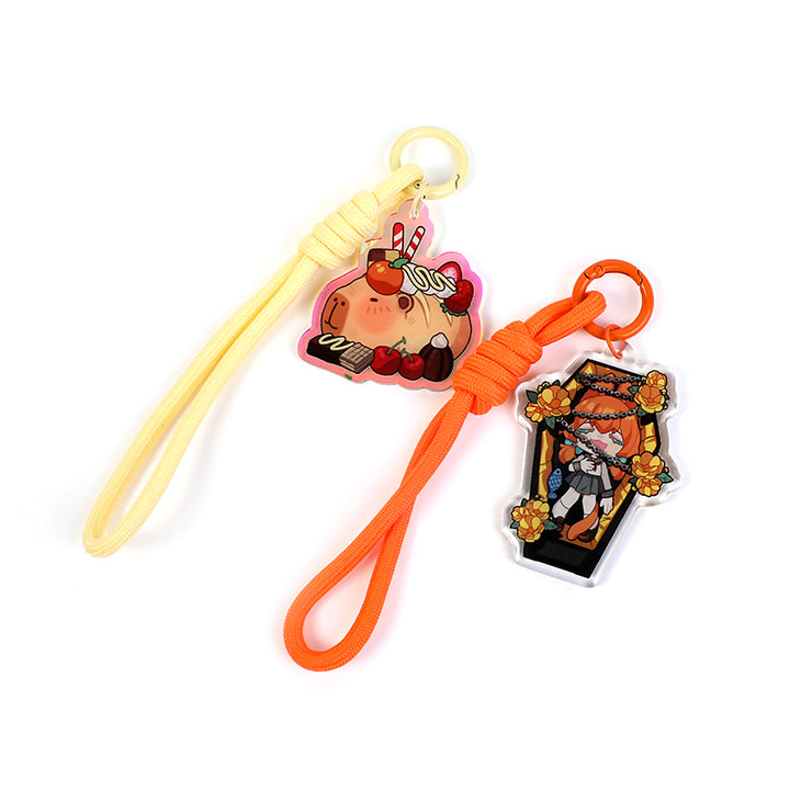 Custom Braided Lanyard Keychain With Rope