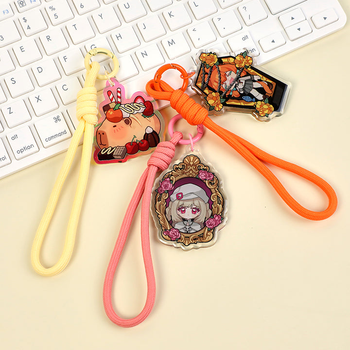 Custom Braided Lanyard Keychain With Rope