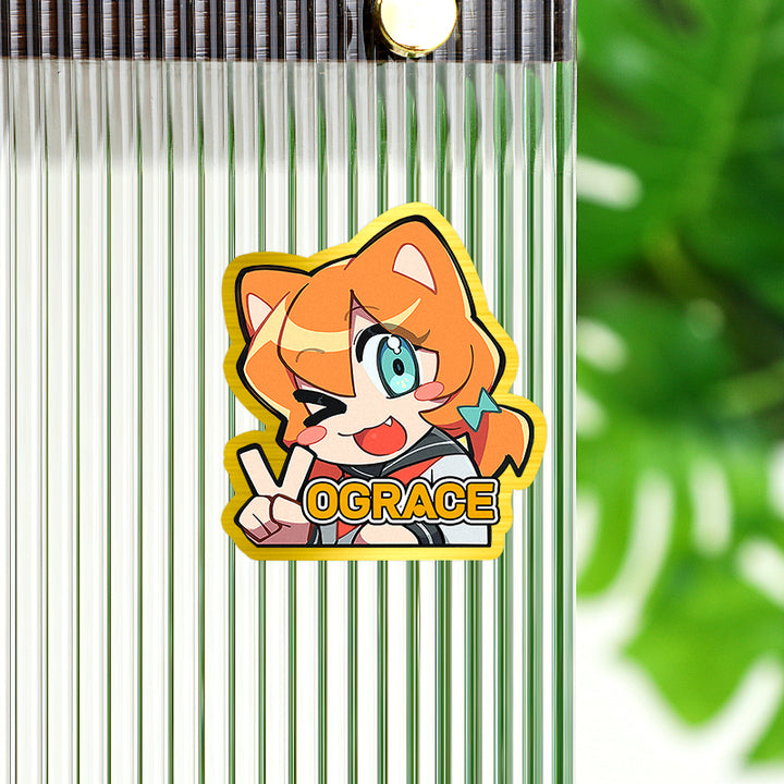 Custom Brushed Gold Stickers