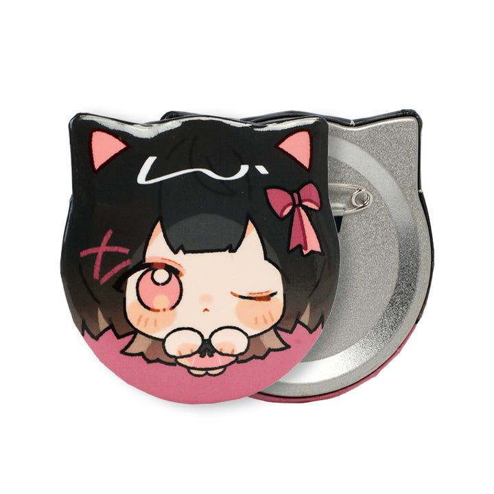 Pins de botón de formas de oreja de gato personalizadas
