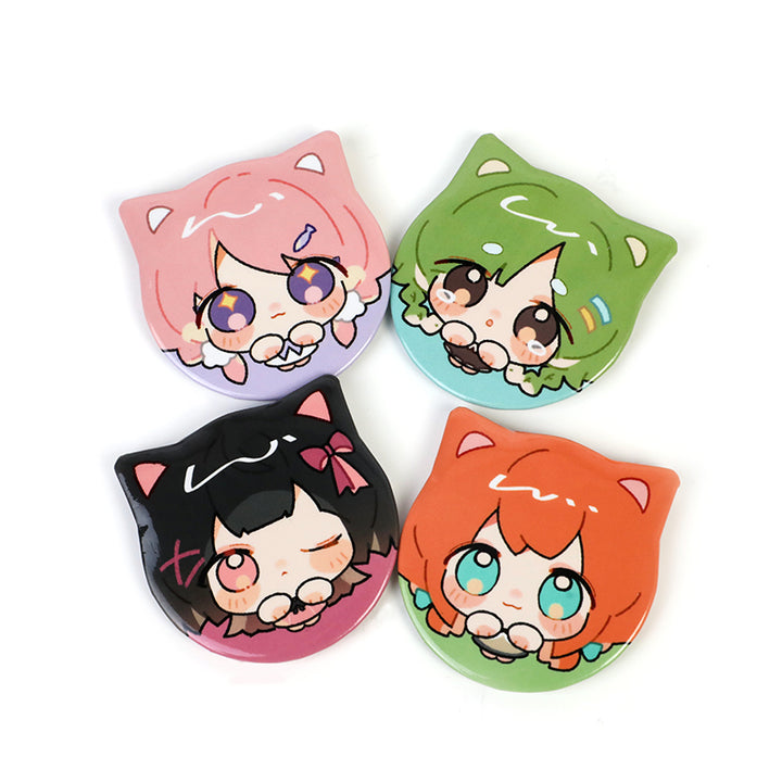 Pins de botón de formas de oreja de gato personalizadas