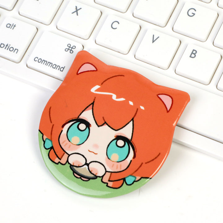 Pins de botón de formas de oreja de gato personalizadas