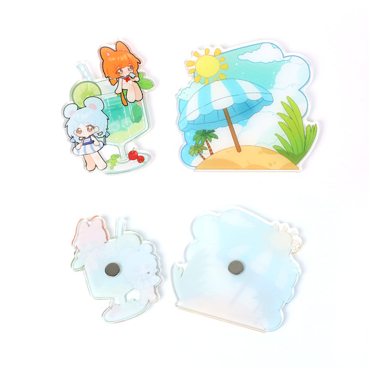 Custom Clear Acrylic Fridge Magnets