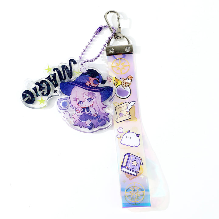 Custom Clear Acrylic Holographic PVC Lanyard Keychains - VOGRACE