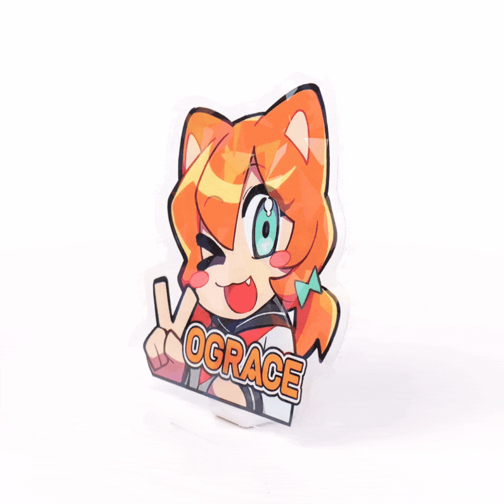 Pegatinas holográficas transparentes personalizadas