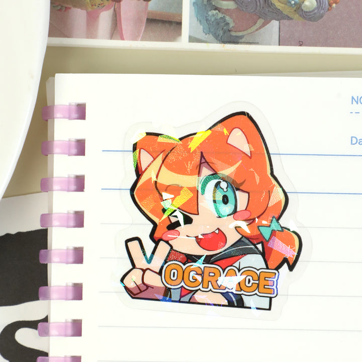 Pegatinas holográficas transparentes personalizadas