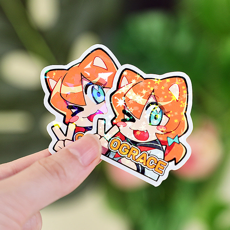 Pegatinas holográficas transparentes personalizadas