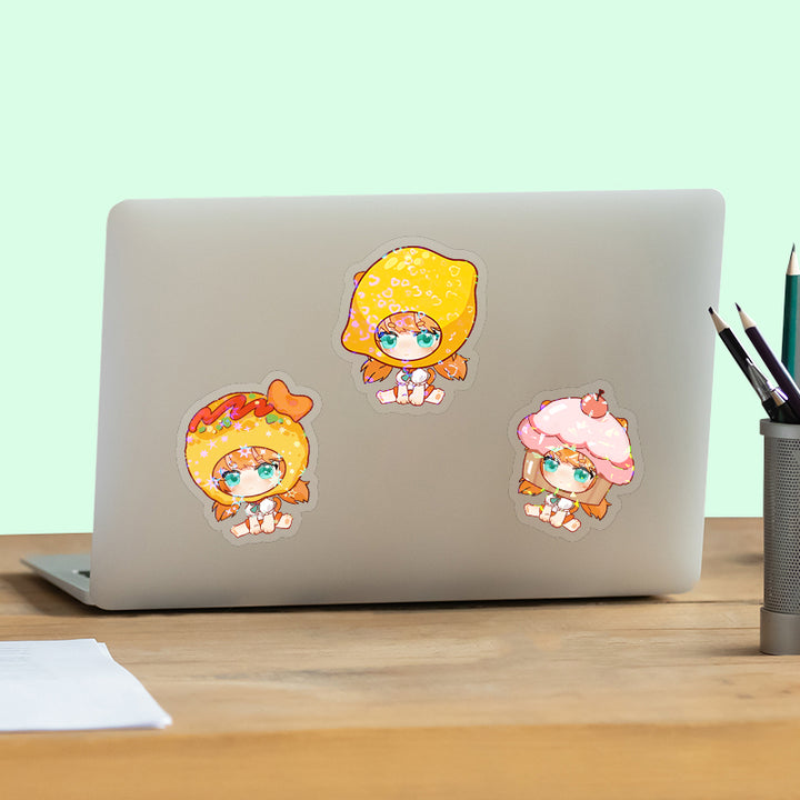 Pegatinas holográficas transparentes personalizadas