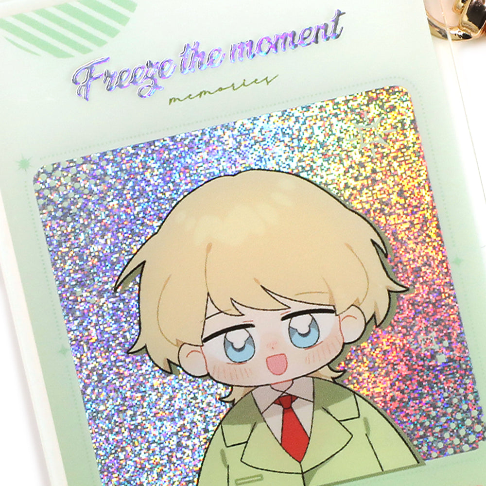 Custom Cold Foil Stamping Glitter Holographic Acrylic Keychains - VOGRACE