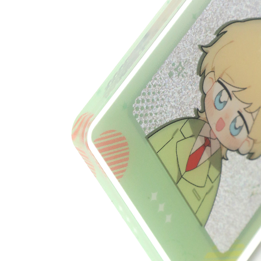 Custom Cold Foil Stamping Glitter Holographic Acrylic Keychains - VOGRACE