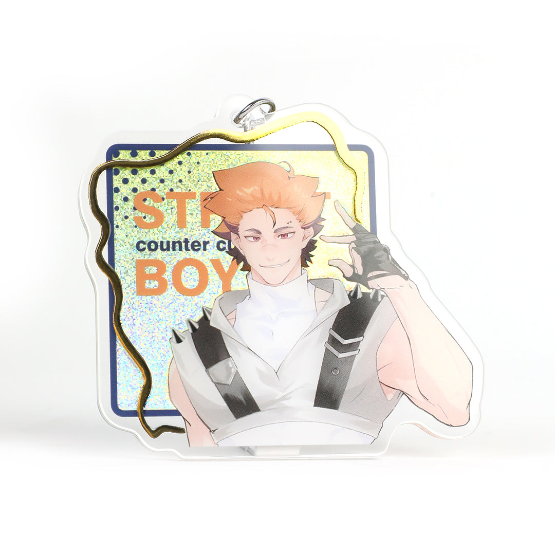 Custom Cold Foil Stamping Glitter Holographic Acrylic Keychains - VOGRACE