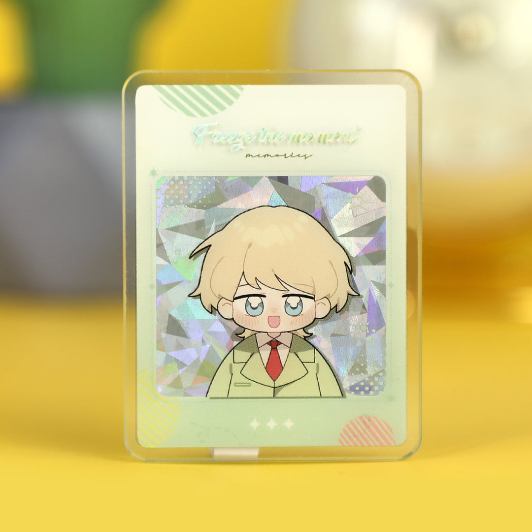 Custom Cold Foil Stamping Glitter Holographic Acrylic Pins - VOGRACE