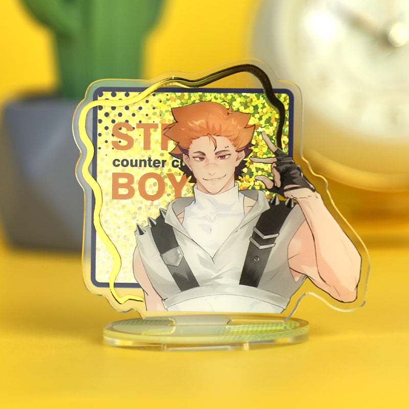 Custom Cold Foil Stamping Glitter Holographic Acrylic Standees - VOGRACE