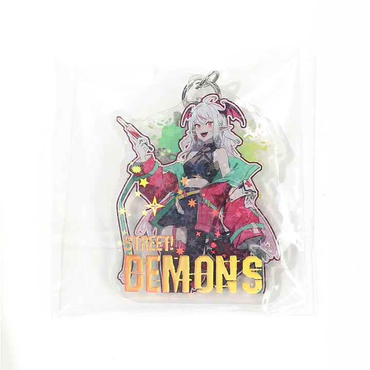 Custom Cold Foil Stamping Holographic Clear Acrylic Keychains - VOGRACE