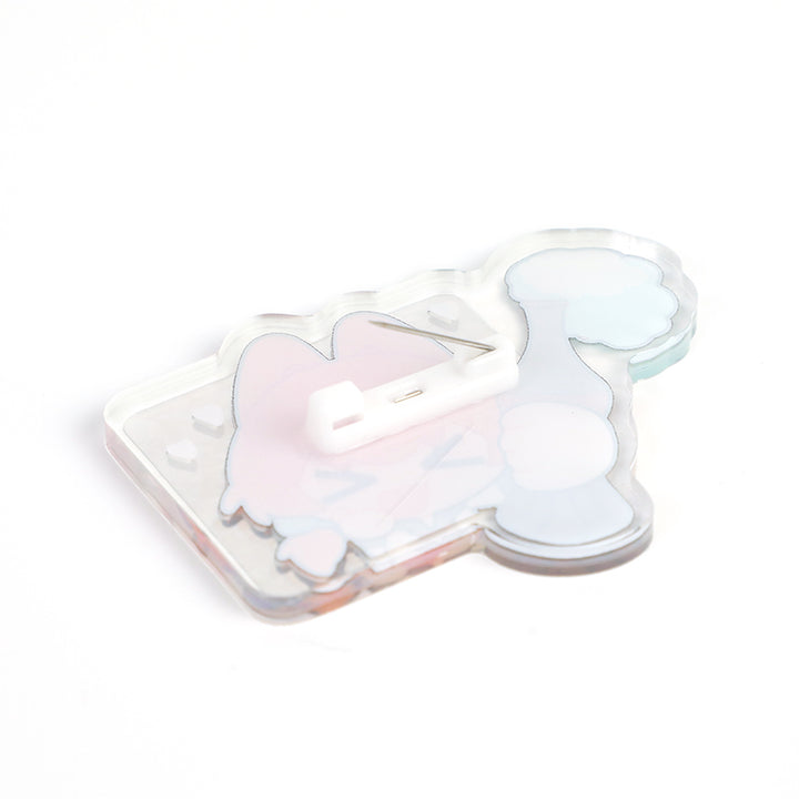 Custom Cold Foil Stamping Holographic Clear Acrylic Pins - VOGRACE