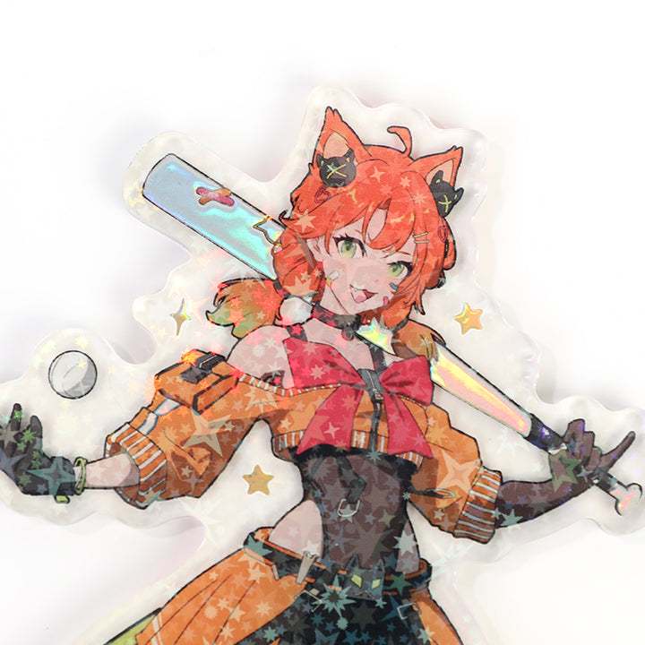 Custom Cold Foil Stamping Holographic Clear Acrylic Standees - VOGRACE