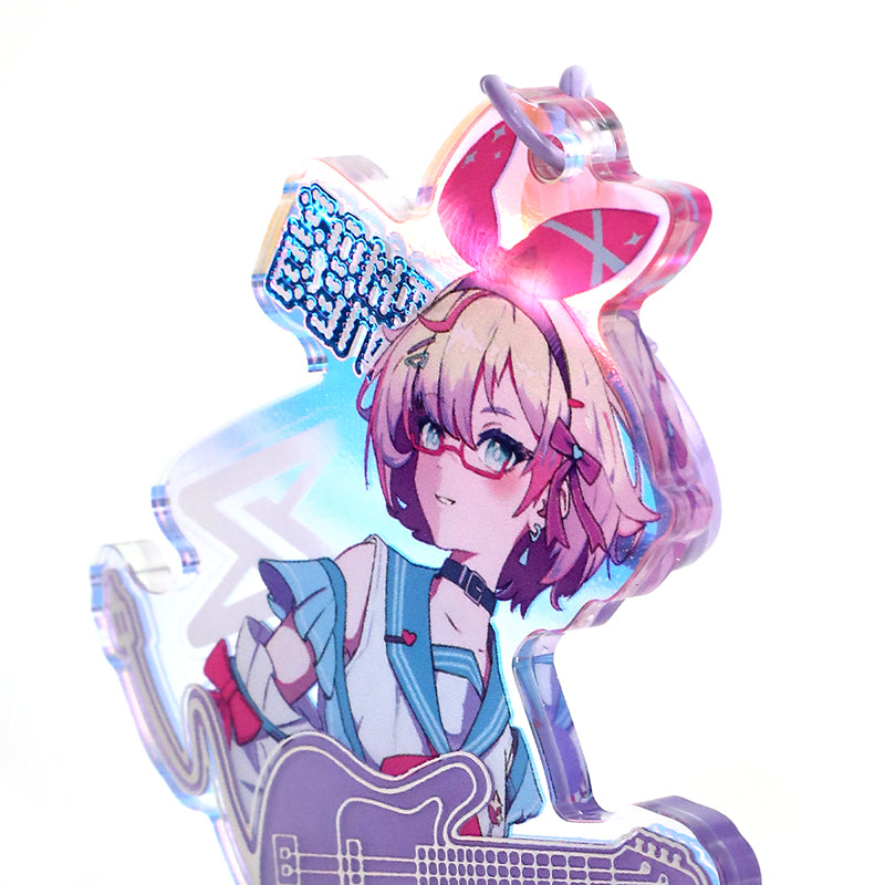 Custom Cold Foil Stamping Holographic Rainbow Acrylic Keychains - VOGRACE