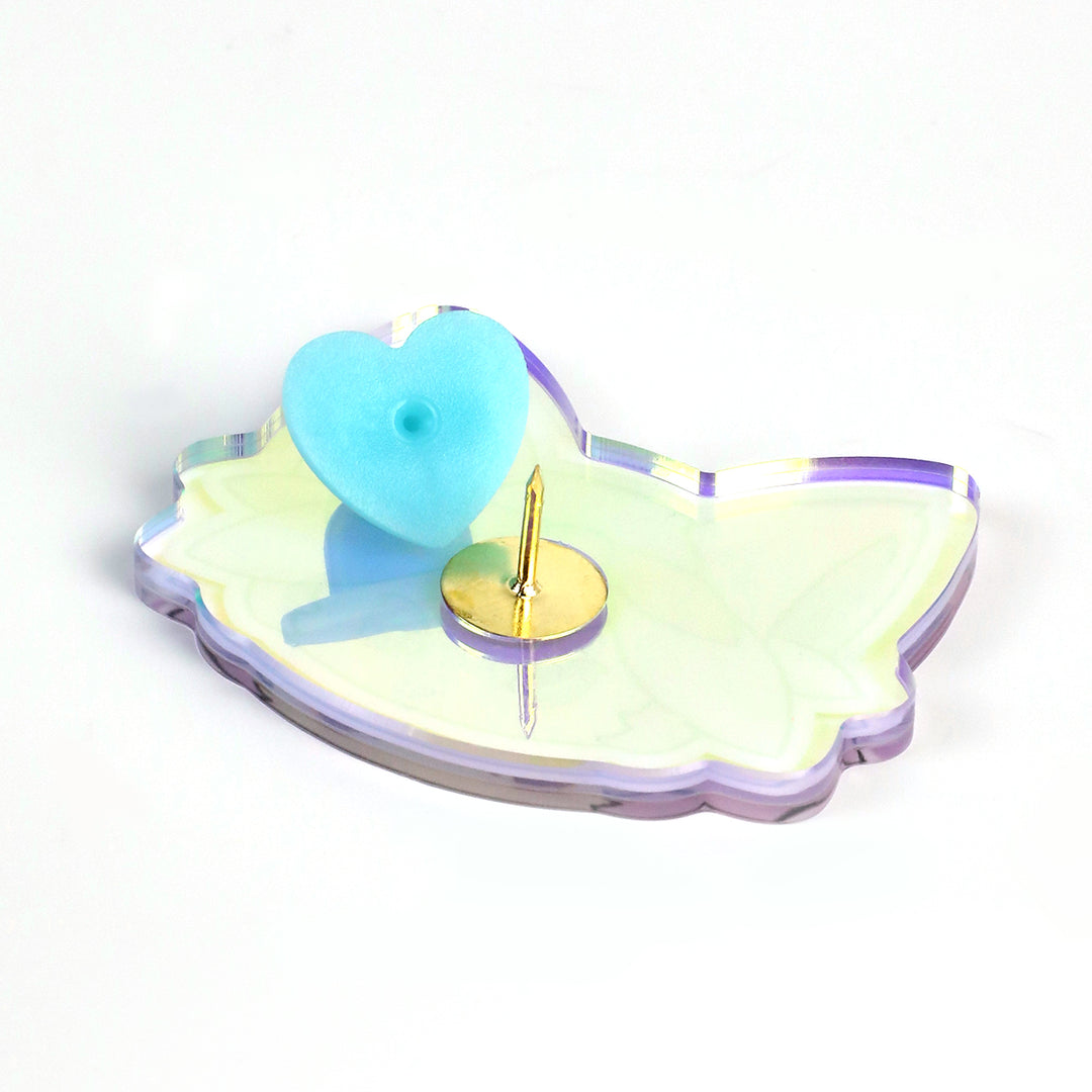 Custom Cold Foil Stamping Holographic Rainbow Acrylic Pins - VOGRACE