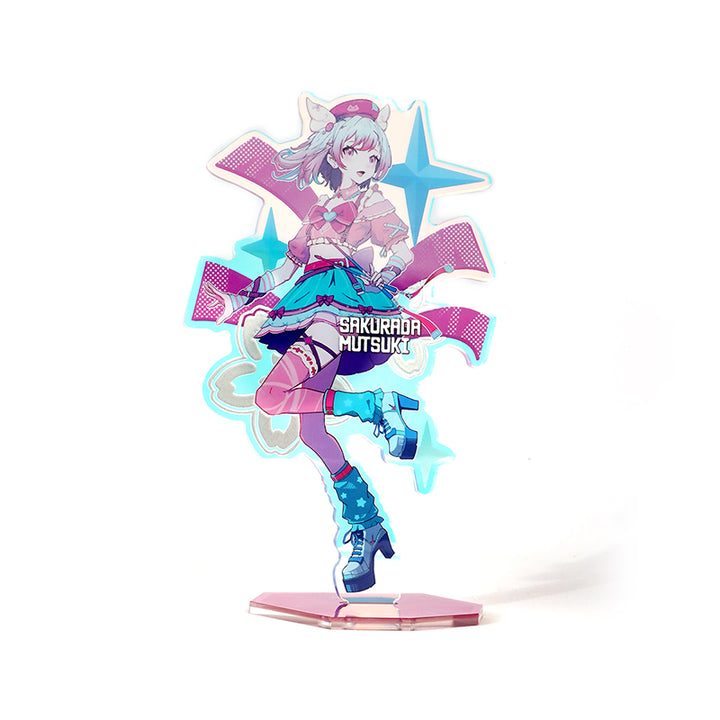 Custom Cold Foil Stamping Holographic Rainbow Acrylic Standees - VOGRACE