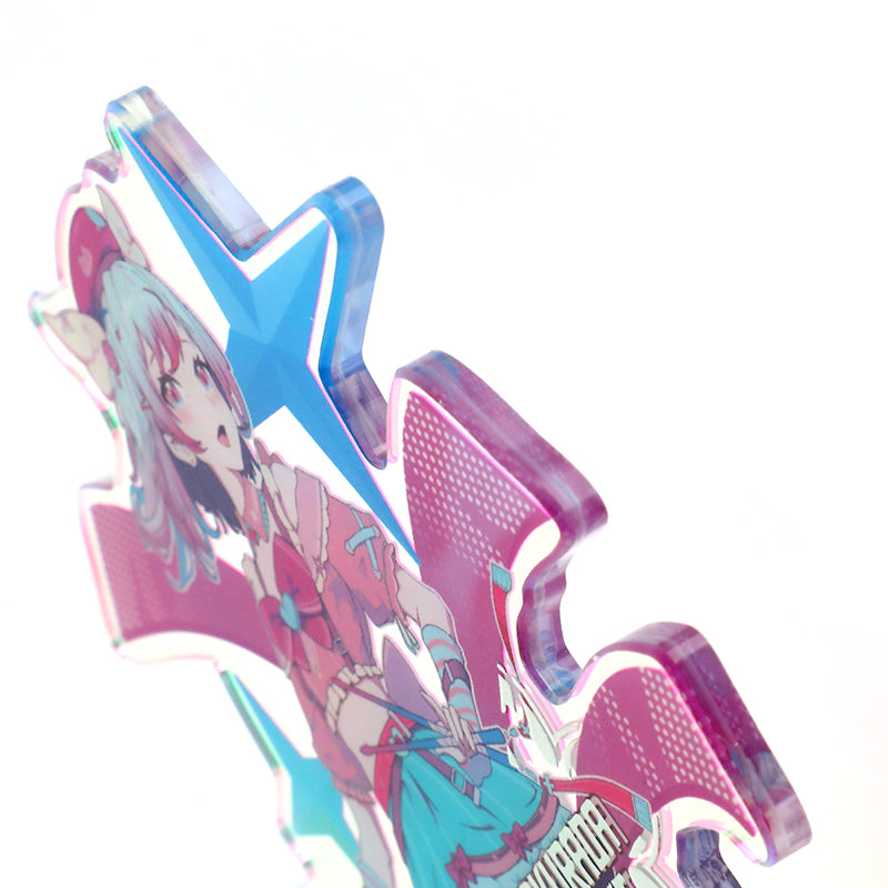 Custom Cold Foil Stamping Holographic Rainbow Acrylic Standees - VOGRACE