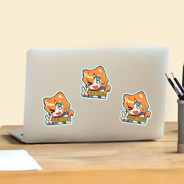 Custom Colorful Blue Holographic Glow In The Dark Stickers