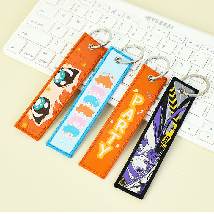 Porte-clés brodés sur mesure