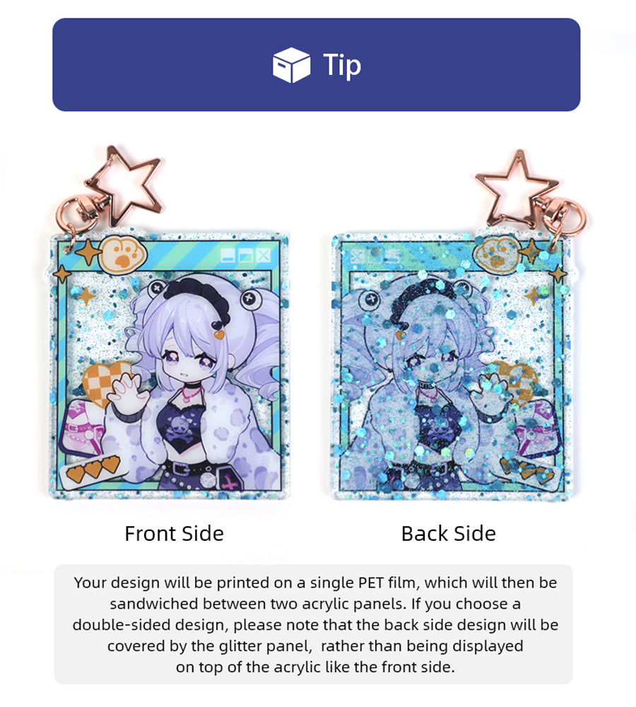 Custom Sequin Acrylic Keychains - VOGRACE