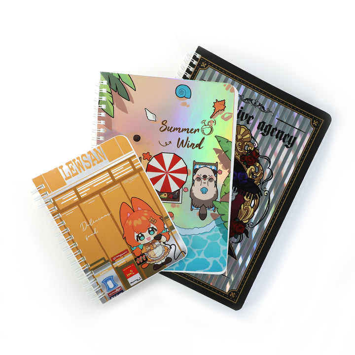 Custom Glitter Holographic Spiral Notebooks