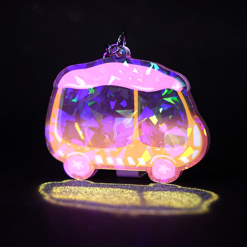 Custom Holographic Rainbow Shaker Keychains - VOGRACE