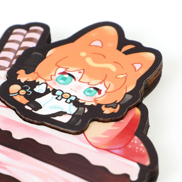 Ímãs de geladeira de madeira multicamadas personalizados