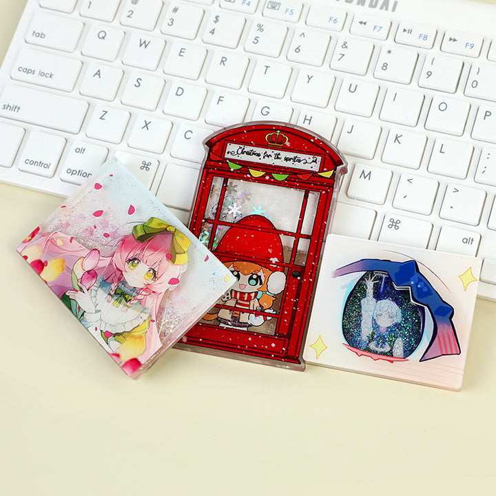 Custom Pre-filled Quicksand Liquid Fridge Magnets