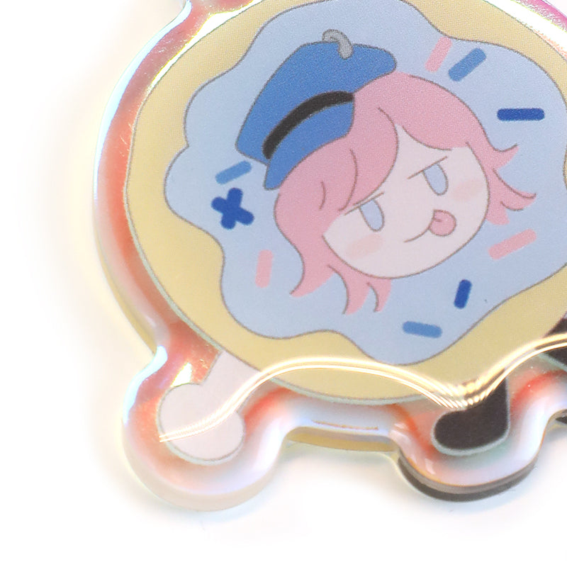 Chaveiros Acrílicos com Efeito Arco-Íris