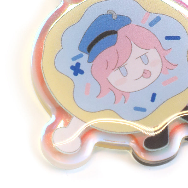 Chaveiros Acrílicos com Efeito Arco-Íris