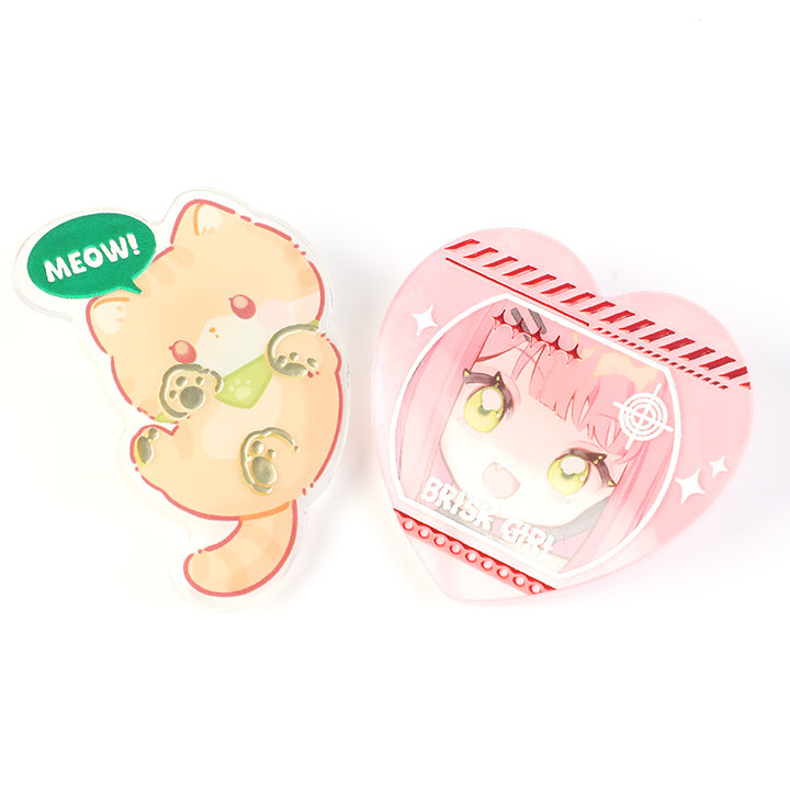 Custom Raised Foil Printing Cold Foil Stamping Acrylic Pins - VOGRACE