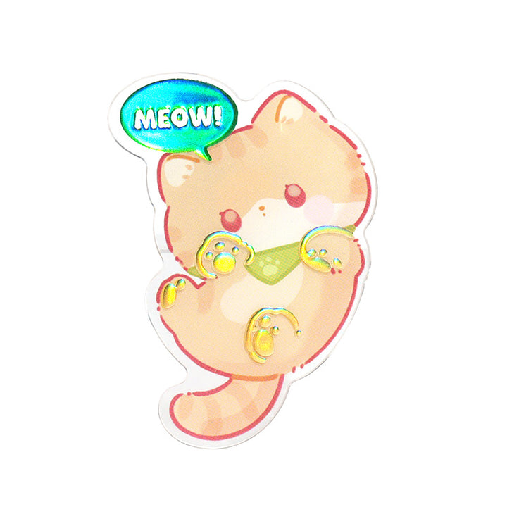 Custom Raised Foil Printing Cold Foil Stamping Acrylic Pins - VOGRACE