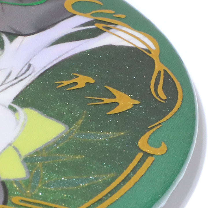 Custom Raised Foil Printing Cold Foil Stamping Glitter Holographic Button Pins - VOGRACE