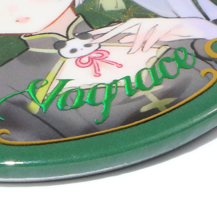 Custom Raised Foil Printing Cold Foil Stamping Glitter Holographic Button Pins - VOGRACE