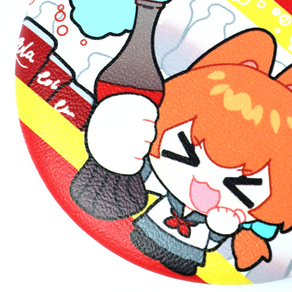 Custom Round PU Leather Button Pins - VOGRACE