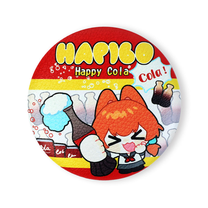 Custom Round PU Leather Button Pins - VOGRACE