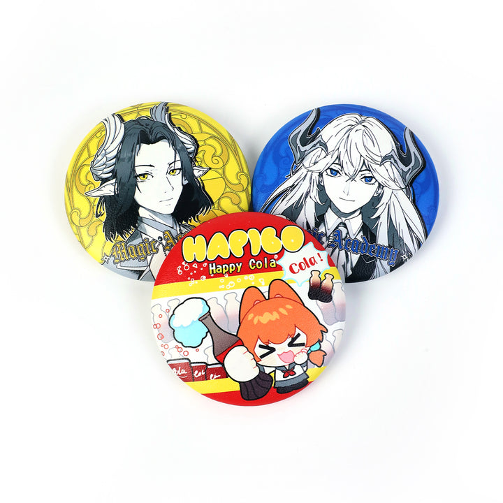 Custom Round PU Leather Button Pins - VOGRACE