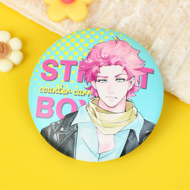 Custom Round PU Leather Button Pins - VOGRACE