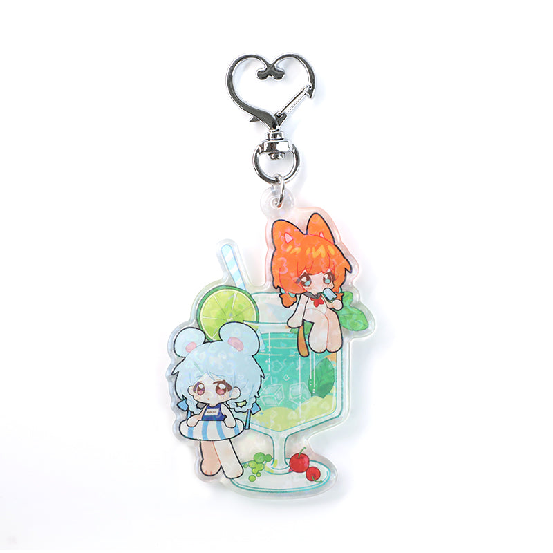 Custom Rounding Clear Acrylic Keychains